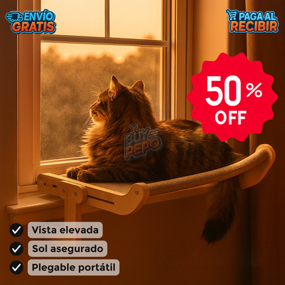 PawLounge™ 😼 - Camita Colgante Para Gato ☀️