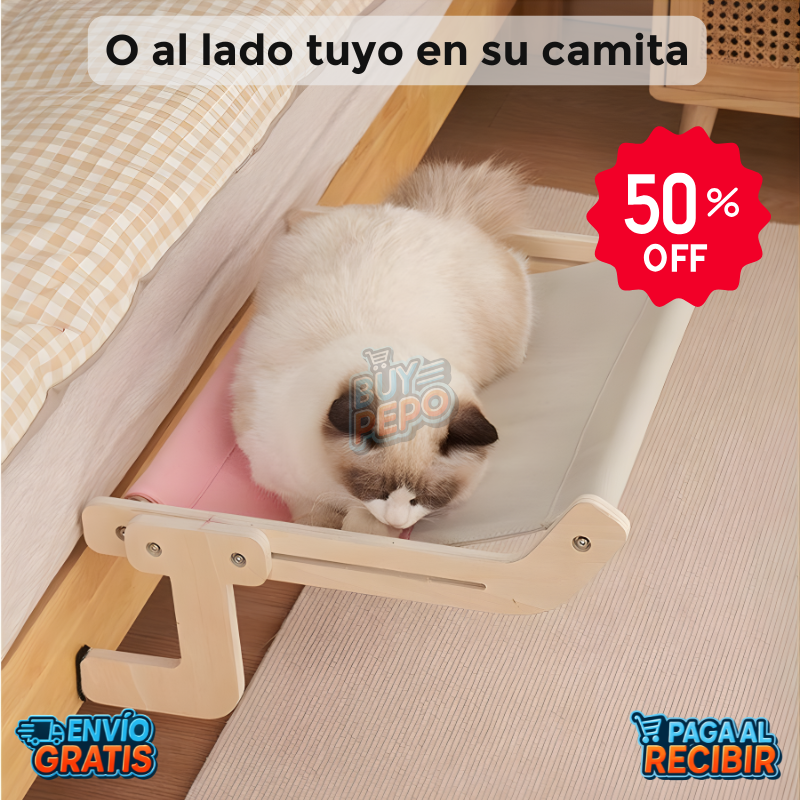 PawLounge™ 😼 - Camita Colgante Para Gato ☀️