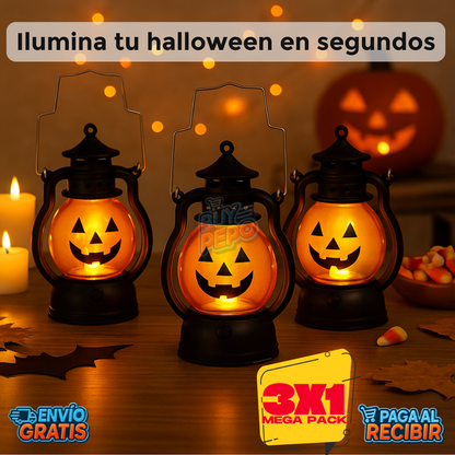 PumpkinGlow™ 🎃 - 3x1 Lámpara LED Halloween ✨