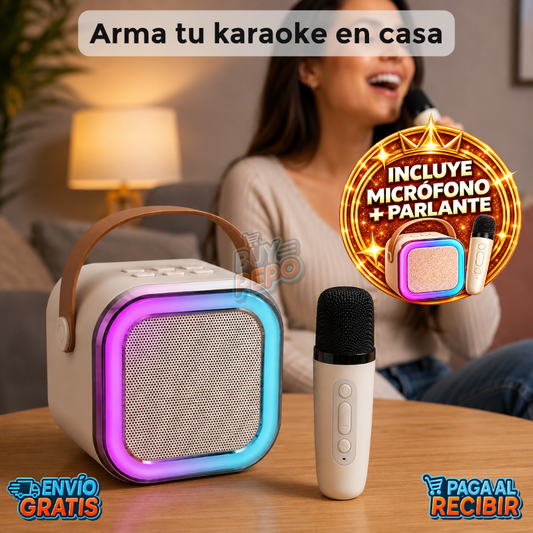 SingMax™ 🎤 - Parlante karaoke portátil 🎶