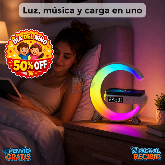 SmartGlow™ 💡 - Lámpara Parlante Cargador 🔌