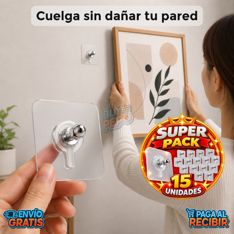WallEasy™ 🖼️ - Soporte invisible sin taladro ✨