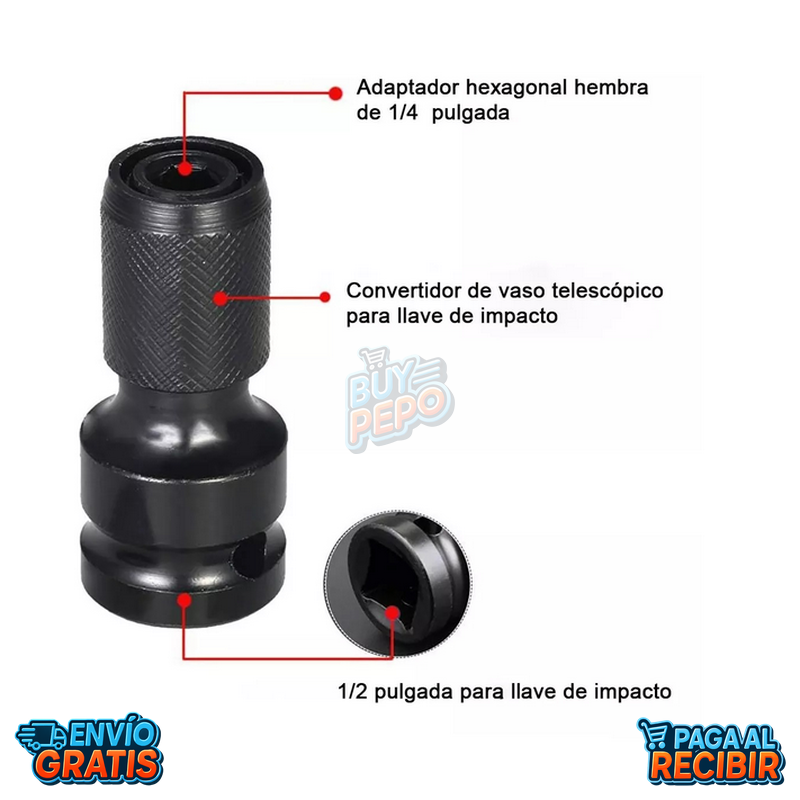 SwiftBit™ 🔧 - Adaptador impacto a puntas ⚡