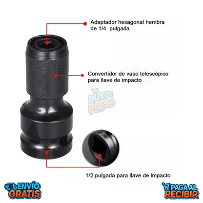 SwiftBit™ 🔧 - Adaptador impacto a puntas ⚡
