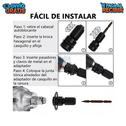 SwiftBit™ 🔧 - Adaptador impacto a puntas ⚡