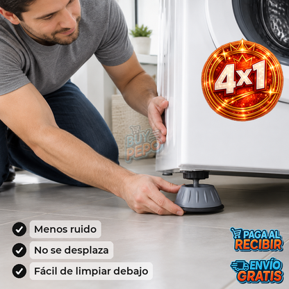StillWash™ 🧺 - Soportes antivibración para lavadora 🔇
