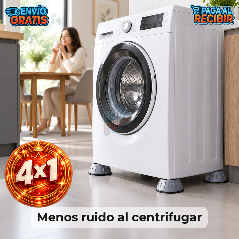 StillWash™ 🧺 - Soportes antivibración para lavadora 🔇