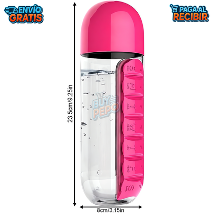 PillSip™ 💊 - Botella con pastillero integrado 💧