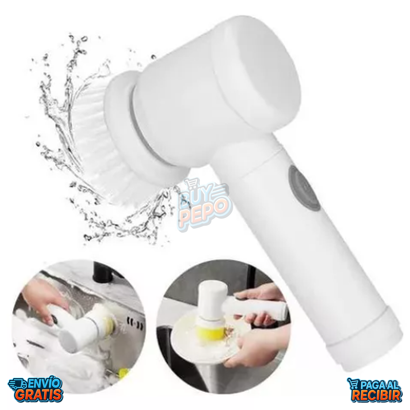 SpinScrub™ 🌀 - Cepillo eléctrico giratorio 5en1 ✨