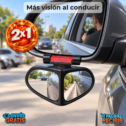 SideView™ 🚗 - Espejo auxiliar doble vista 🔍