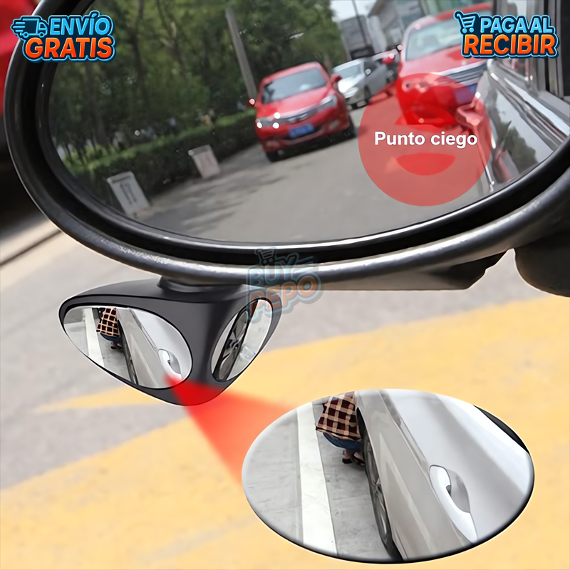 SideView™ 🚗 - Espejo auxiliar doble vista 🔍