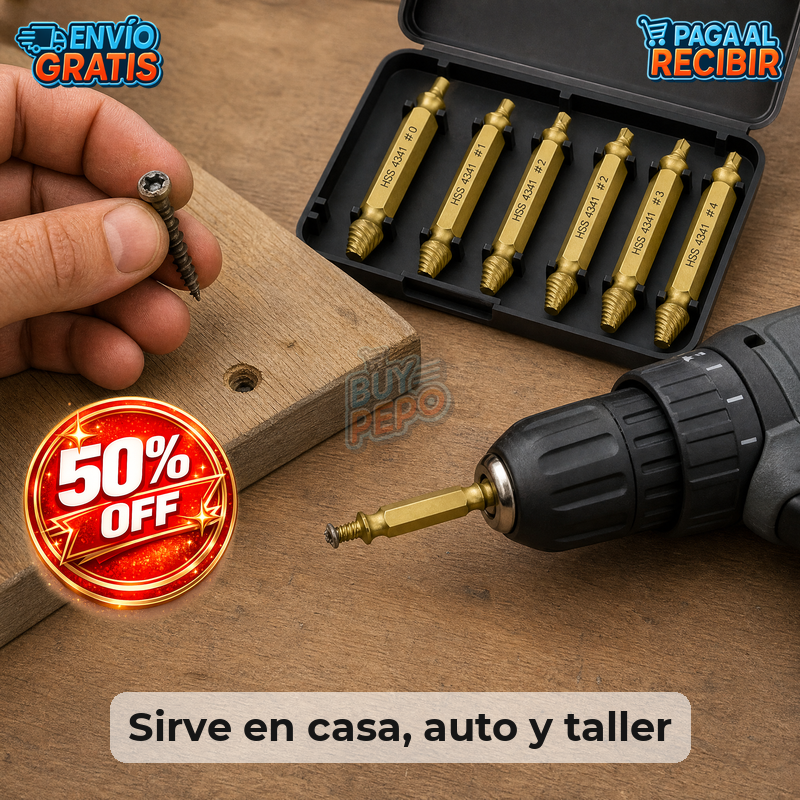 ScrewRescue™ 🔩 - Extractor de tornillos rotos 🛠️