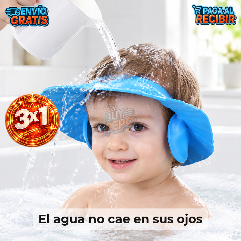BathShield™ 🛁 - Gorro de baño infantil 💧