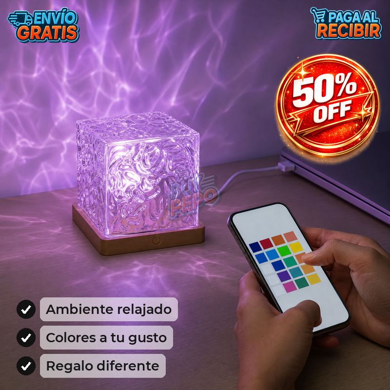 AquaGlow™ 🌊 - Lámpara proyectora efecto agua ✨