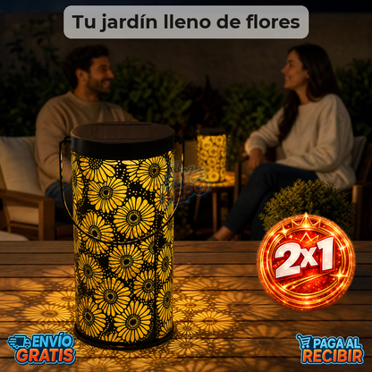 BloomGlow™ 🌸 - Farol solar proyector floral ☀️