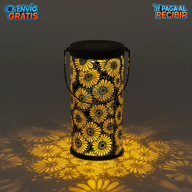 BloomGlow™ 🌸 - Farol solar proyector floral ☀️