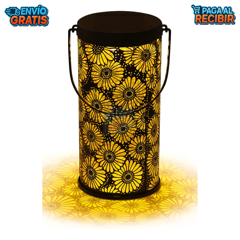 BloomGlow™ 🌸 - Farol solar proyector floral ☀️