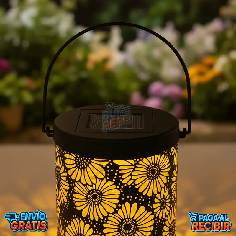 BloomGlow™ 🌸 - Farol solar proyector floral ☀️