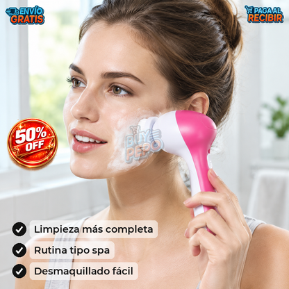 PureSpin™ 🌀 - Cepillo limpiador facial giratorio ✨