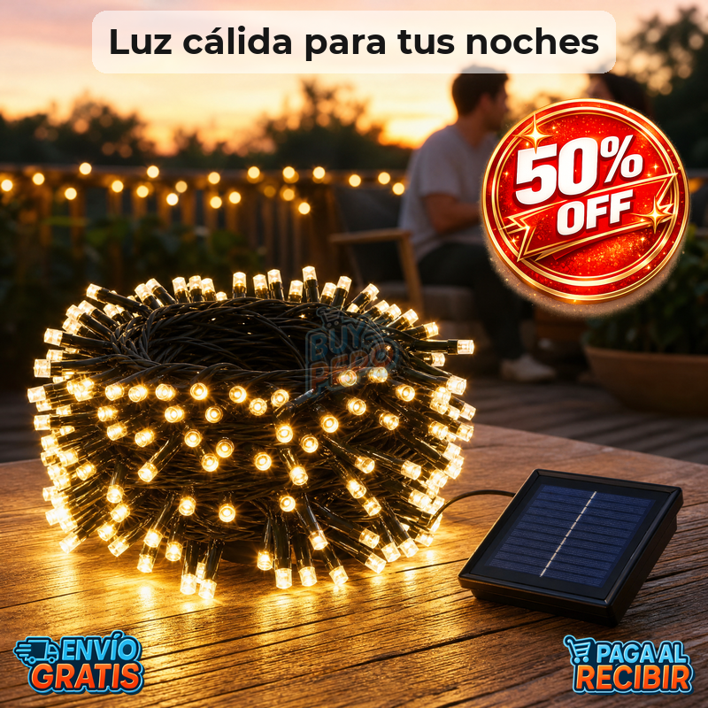SunGlow™ ☀️ - Guirnalda solar automática ✨
