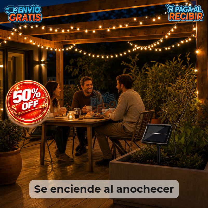 SunGlow™ ☀️ - Guirnalda solar automática ✨
