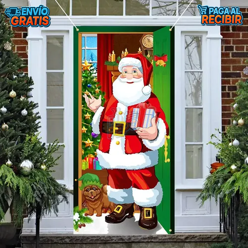 DoorJoy™ 🎄 - Funda navideña para puerta 🎅