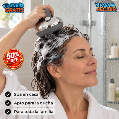 ScalpRelax™ 💆 - Masajeador capilar con luz 🔴