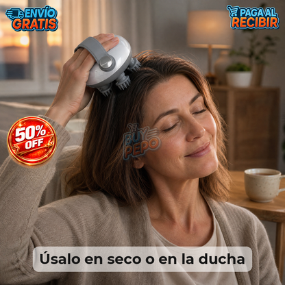ScalpRelax™ 💆 - Masajeador capilar con luz 🔴