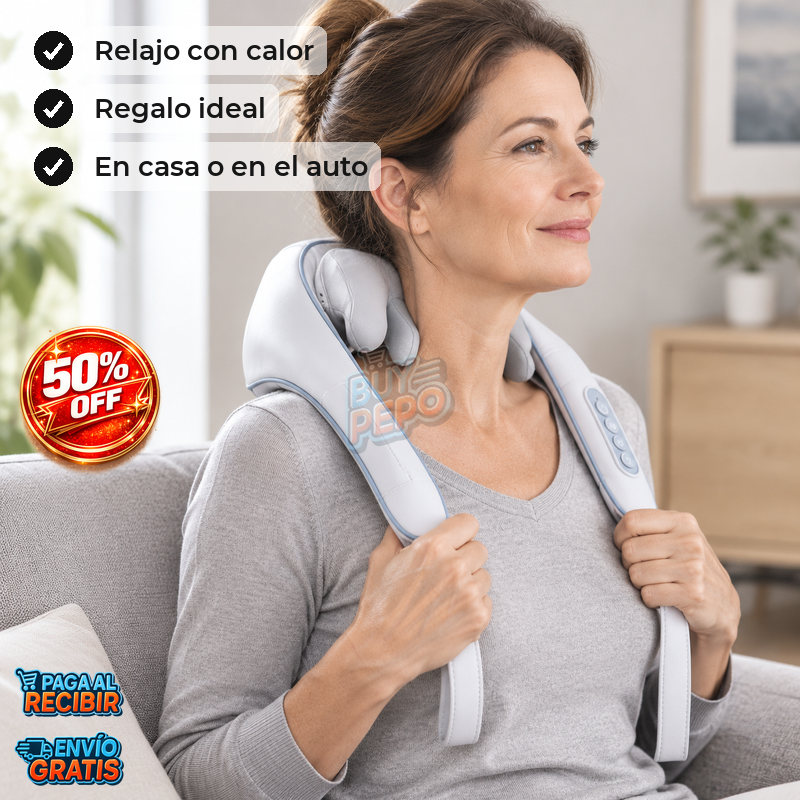 RelaxNeck™ 💆 - Masajeador cuello con calor 🔥