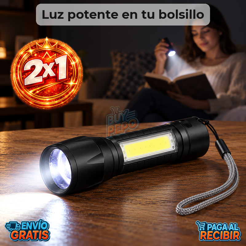PocketBeam™ 🔦 - Linterna LED recargable USB ⚡