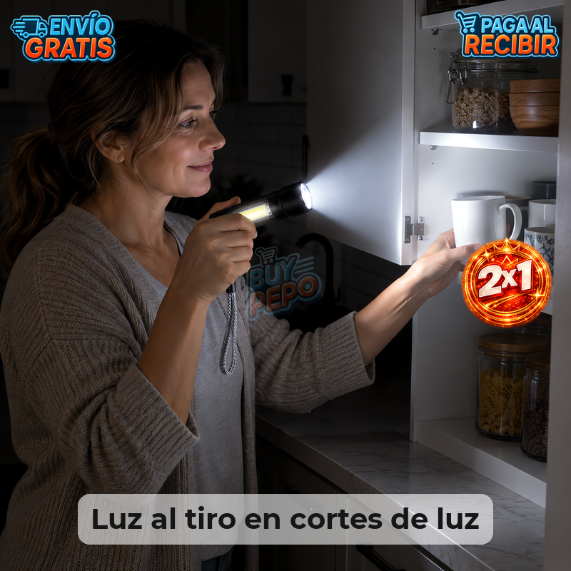 PocketBeam™ 🔦 - Linterna LED recargable USB ⚡