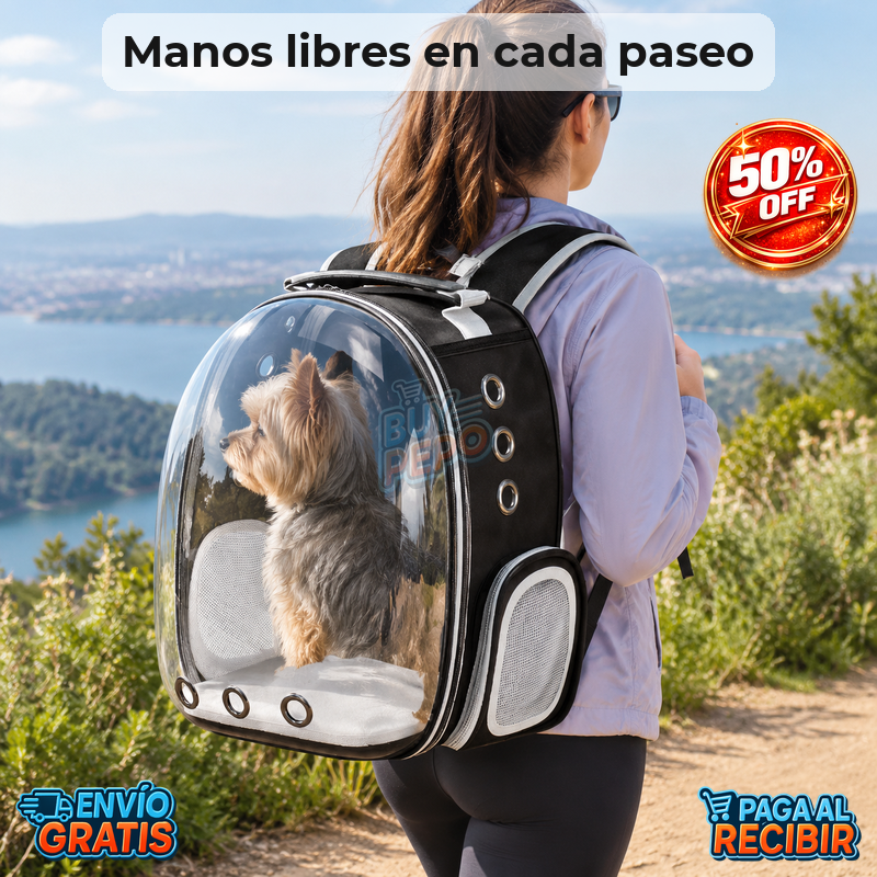 PetView™ 🐾 - Mochila transparente para mascotas 🎒