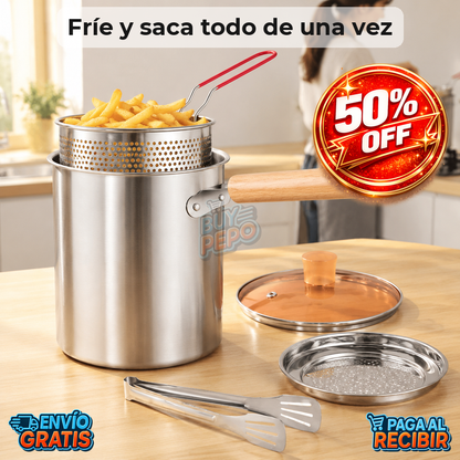 FryBasket™ 🍟 - Olla freidora con cesto 🔥