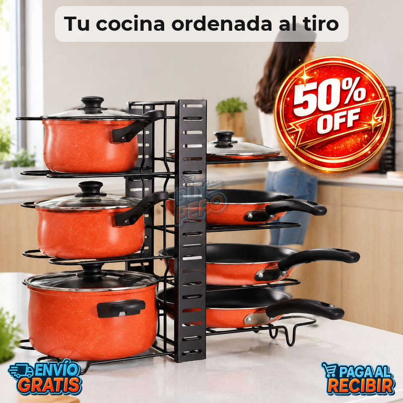 PanStack™ 🍳 - Organizador ollas y sartenes 🗂️
