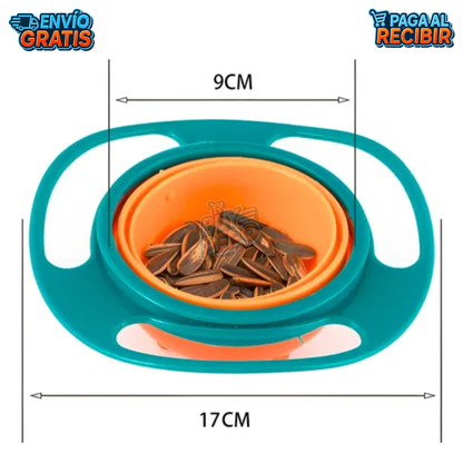 SpillGuard™ 🍽️ - Plato antiderrame giratorio 360° 👶