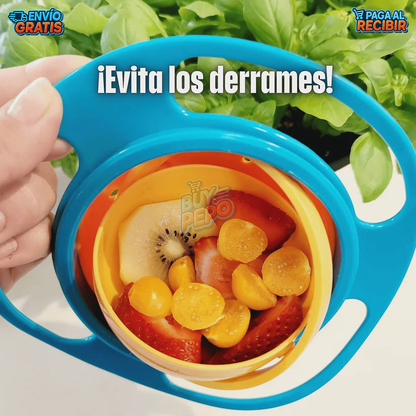 SpillGuard™ 🍽️ - Plato antiderrame giratorio 360° 👶