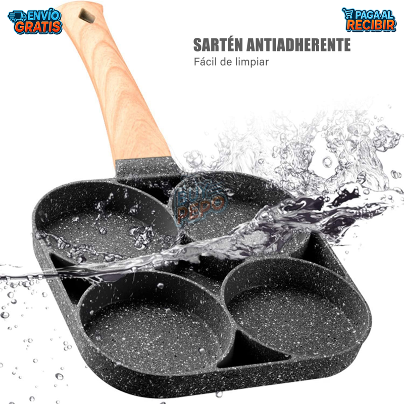 QuadPan™ 🍳 - Sartén antiadherente 4 puestos 🔥