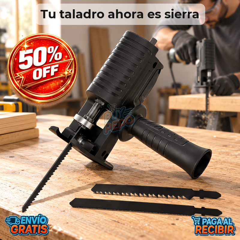 SawDrill™ 🪚 - Adaptador sierra para taladro 🔧