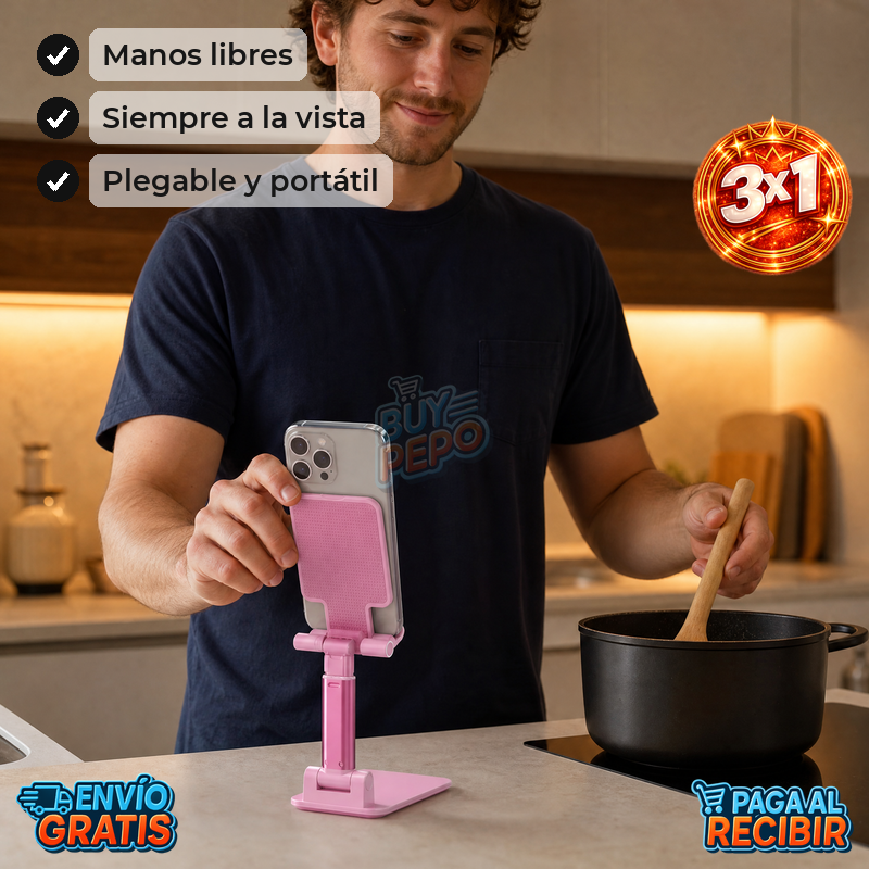 HoldEasy™ 📱 - Soporte regulable para celular ✨