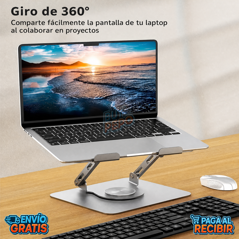SpinDesk™ 💻 - Soporte giratorio para notebook 🔄