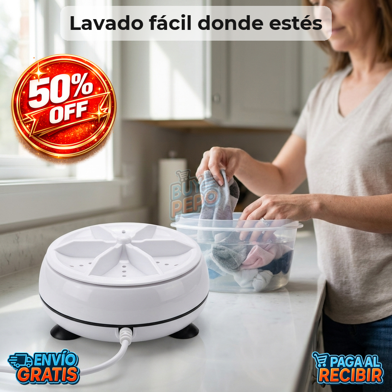 WashCube™ 🫧 - Mini lavadora portátil USB ⚡