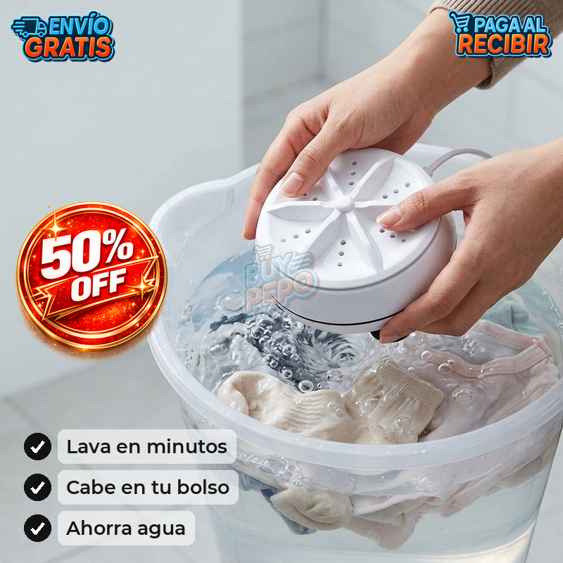 WashCube™ 🫧 - Mini lavadora portátil USB ⚡