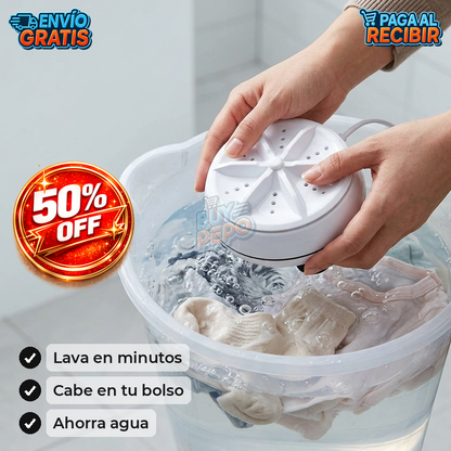 WashCube™ 🫧 - Mini lavadora portátil USB ⚡